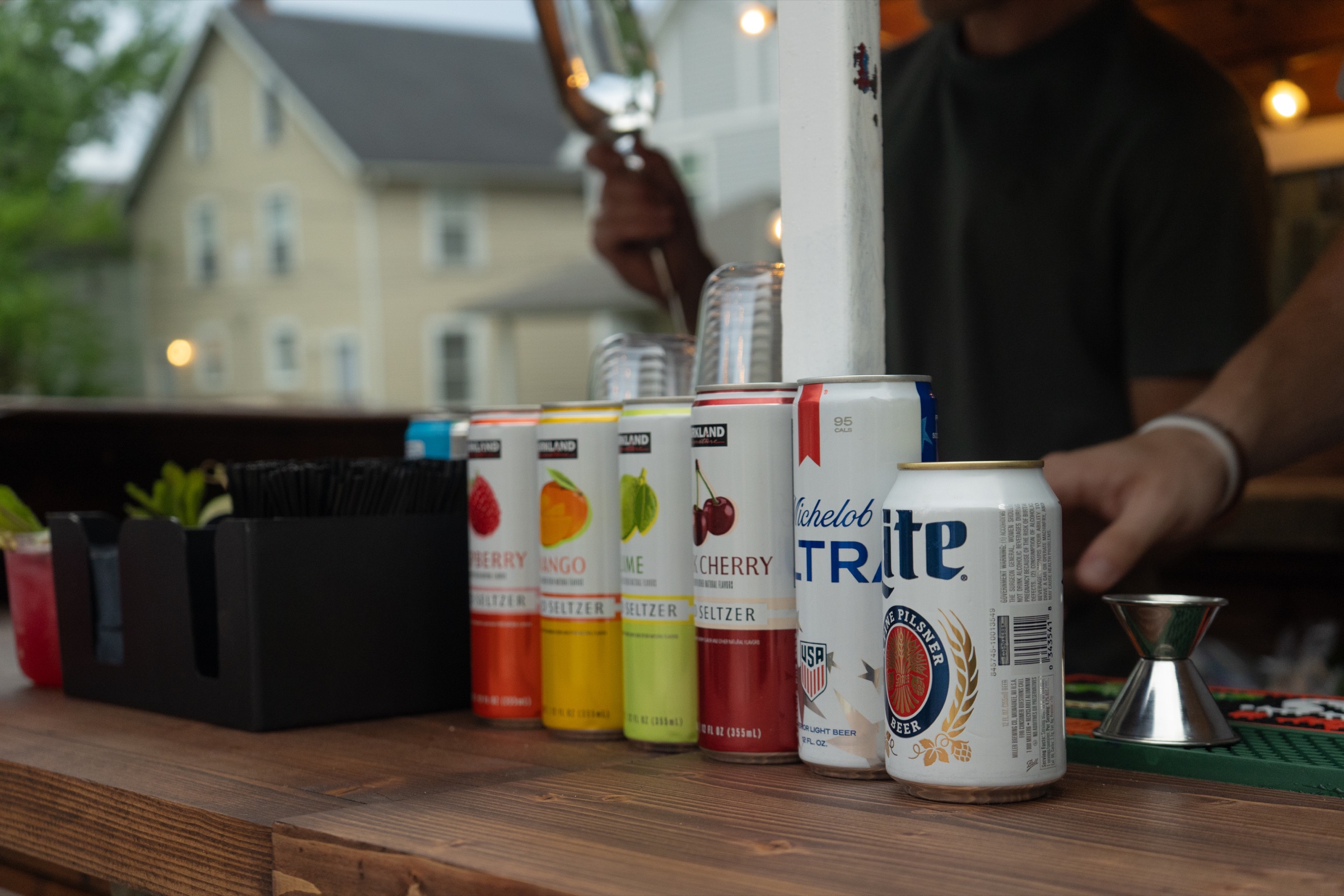Heavy Pour bartending service set up at a client's venue bar
